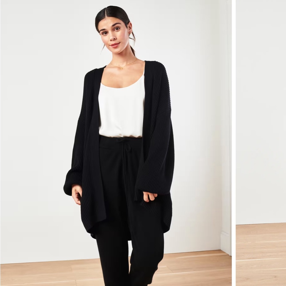 Quince Black Women's Cardigan Sweater